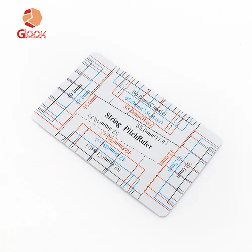 Imagen 2 del producto Calibrador de paso de guitarra, regla de tono de cuerda de datos de altura de cuerda de medición de guitarra eléctrica + regla Fritz