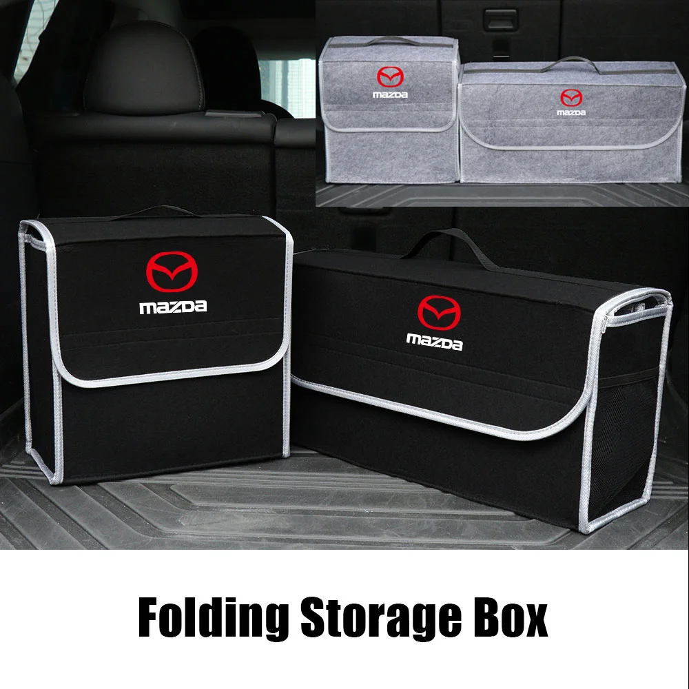 Car Large Capacity Foldable Trunk Storage Box Sundries Organizer Bag For Mazda 2 3 5 6 Axela Atenza Speed CX-7 CX-8 CX-9 MS MPS