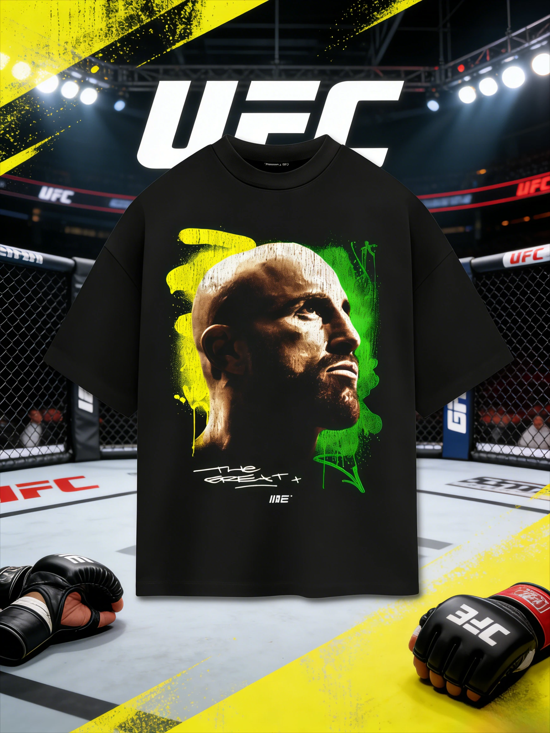 

Футболка UFC Alex Pereira, летняя коллекция 2026, 100% хлопок, с принтом, дышащая, повседневная, спортивная, унисекс