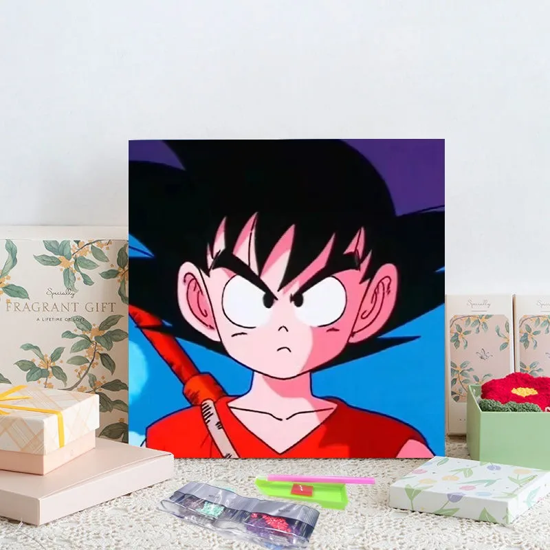 Neue Heiße Verkauf 20x20 Cartoon Anime Dragon Ball Diamant Malerei Handgemachte DIY Diamant Aufkleber Dekoration Malerei