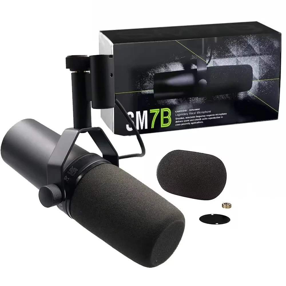 Picture 6: SM7B Style Dynamic Microphone XLR Broadcast Mic for Podcast Streaming Voice Over Studio Recording Home Studio Live Performance