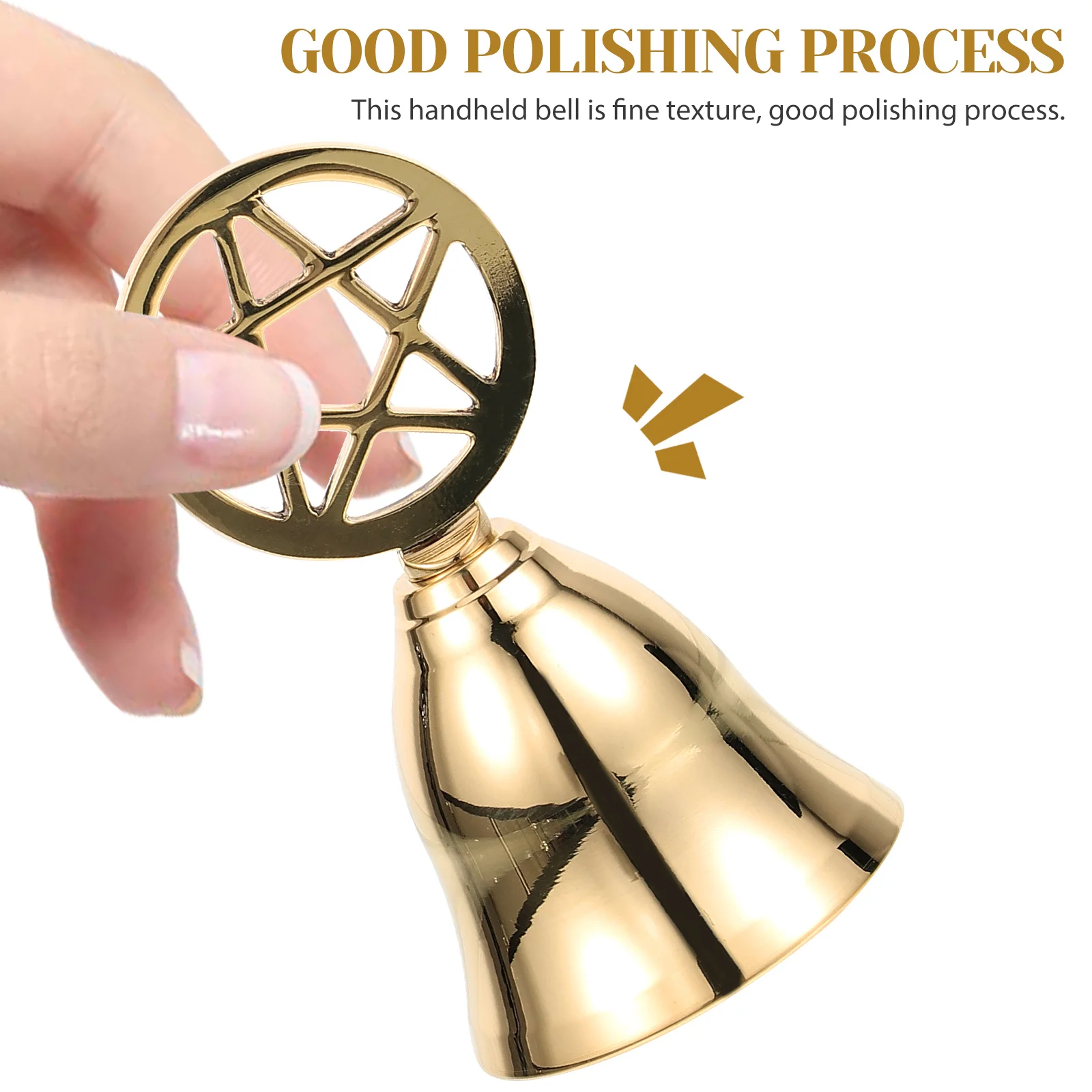 قسط النحاس يده جرس براعة مفصلة أنيقة نظرة مذبح طقوس ديكور جرس لحفل العرافة زخرفة المنزل