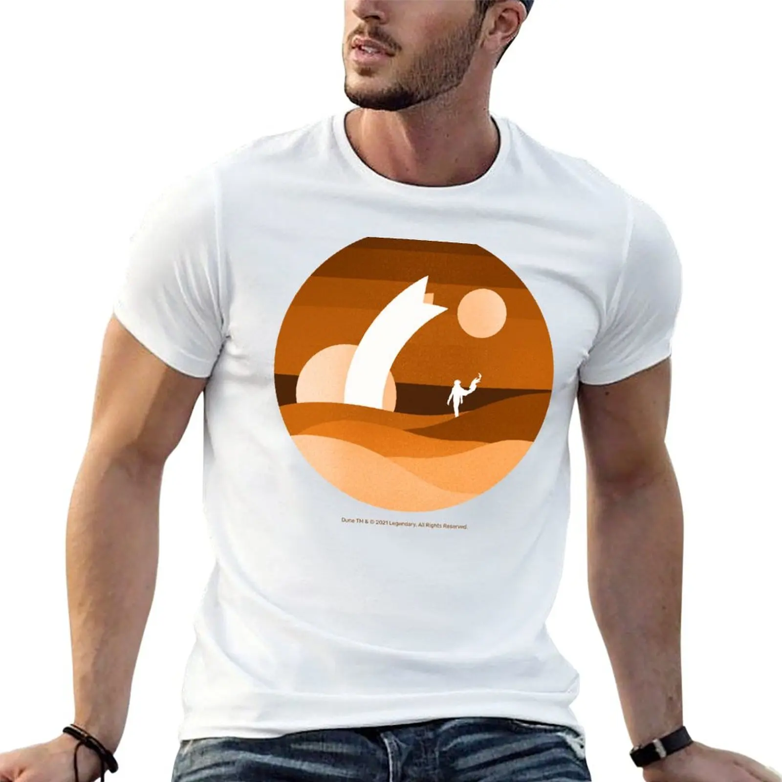 Minimalist Arrakis, Neutral T-Shirt Christmas Casual Tee Shirt