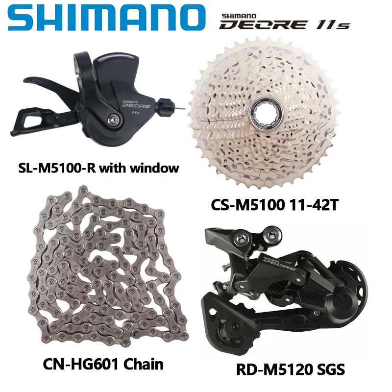 SHIMANO DEORE M5100 M5120 11-Gang-Gruppe MTB Mountainbike Shifter Hinten Dearilleur 42T 51T Kassette Kette Fahrrad 11v Teil – Detail 3