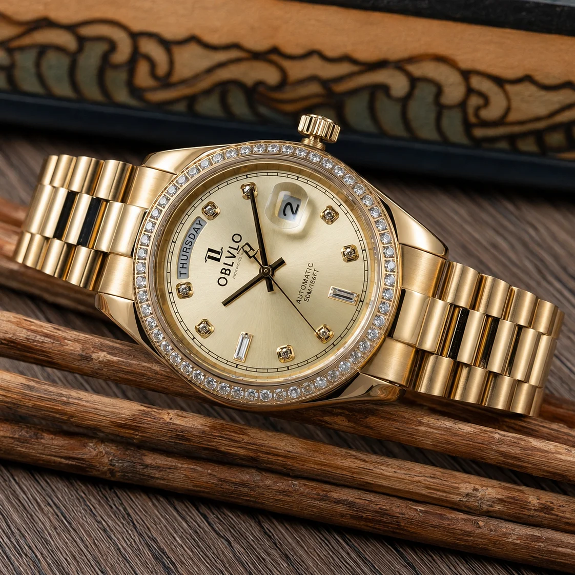 Luxury Watch Protection Film - Relógio Automático Masculino OBLVLO com Mostrador