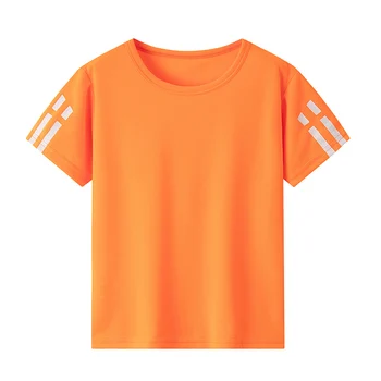 1/4/8 Pieces Summer Children And Teenagers Multi-color Casual Short Sleeved Loose And Comfortable Boy And Girl T-shirt 120-170 4