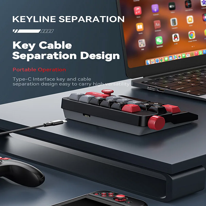 Imagem -02 - Rocker Knob Programming Macro Custom Keyboard Rgb Backlight Wired Programmable Gaming Keyboard Full Hot Swappable Key