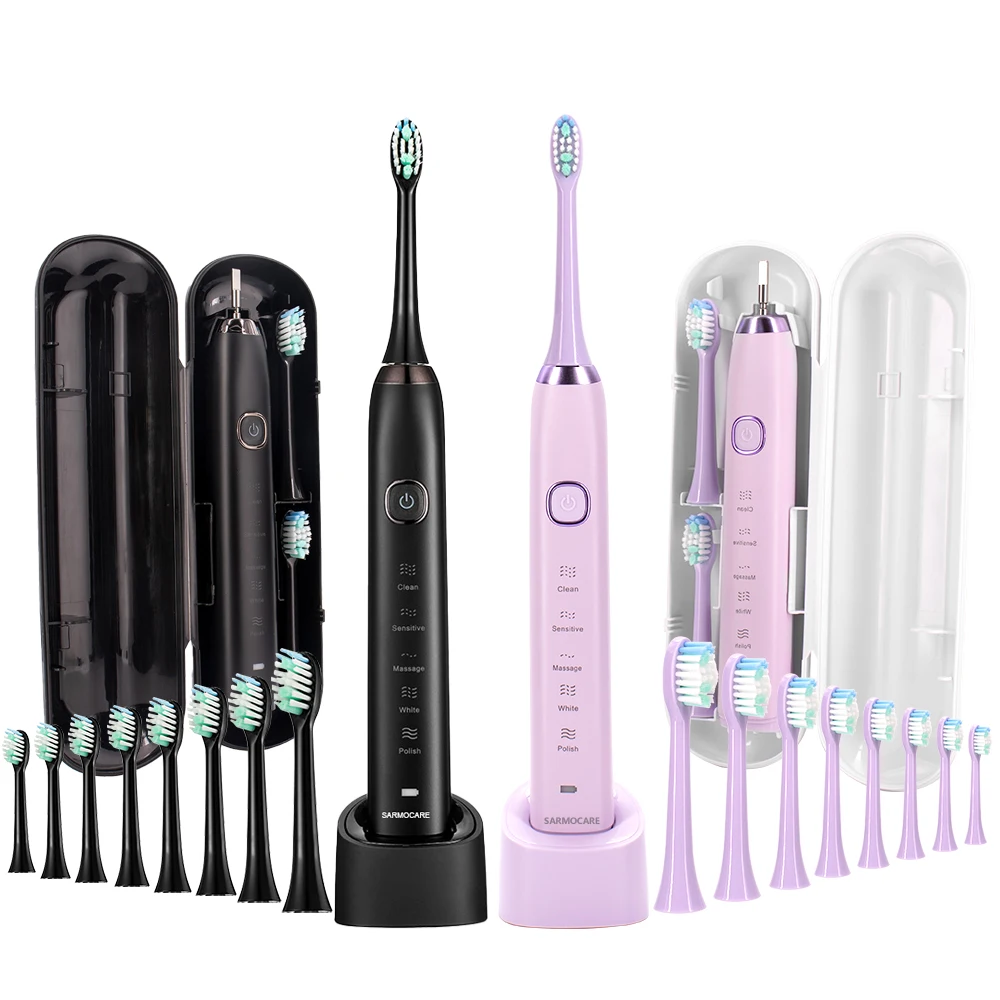 Smart Sonic Electric Toothbrush Ultrasound IPX7 Rechargeable Tooth Brush 5 Mode Smart Time Whitener Teethbrush HOMEFISH S100