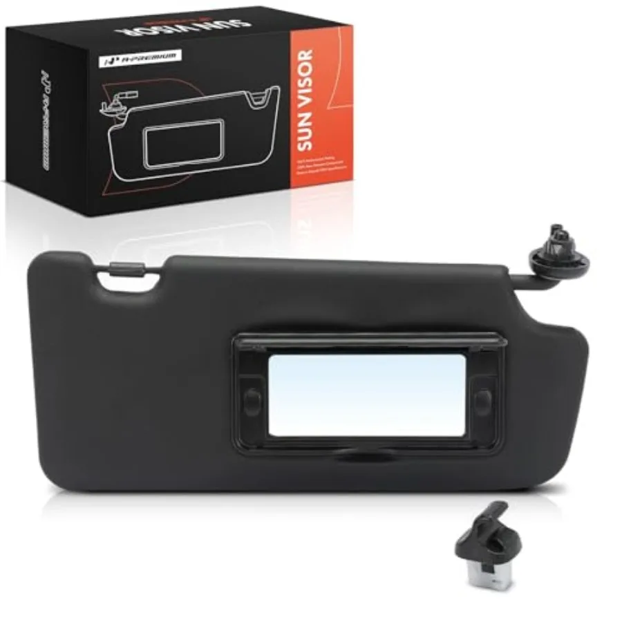 

Passenger Right Side Sun Visor Compatible with Honda Civic 2013 2014 2015 - Without Vanity Light with Vanity Mirror Without Sun