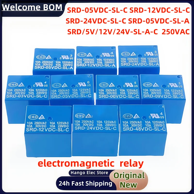 

Relay SRD-05VVDC -SL-A 9V 12V 24V 48VVDC -SL-C 10A 4/5 pin