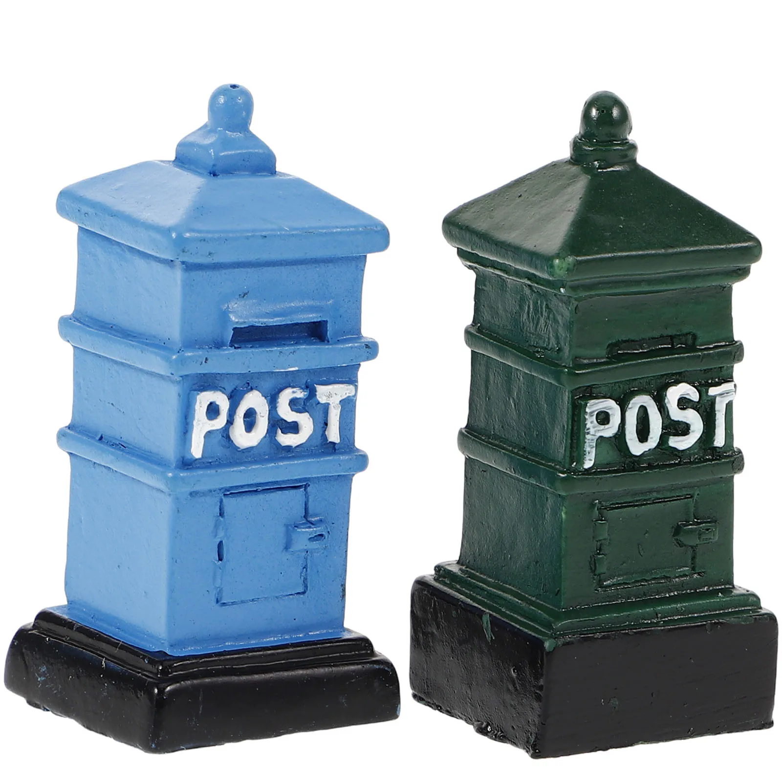 

Retro Postal Ornaments Vintage Decor Miniature Mailbox for Dollhouse Decorations Synthetic Resin Model