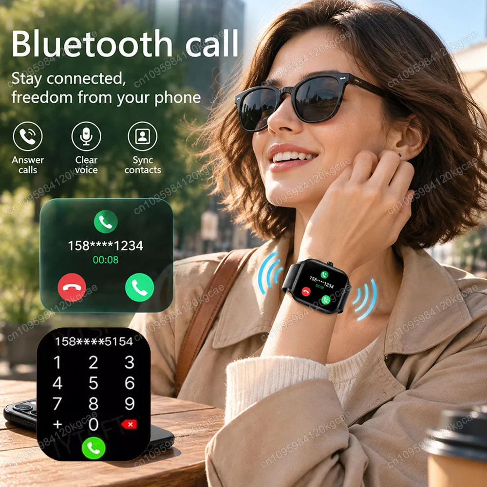 2027 New Smart Watch for Men Women Gift 2.01 Full Touch Screen Sports Fitness Watch Bluetooth Calls Digital Smartwatch Gifts H10