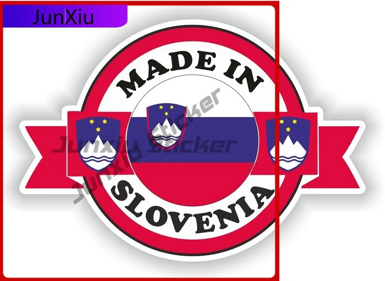 

Made In Slovenia Flag Sticker Motorcycle Stickers Custom Decals Car Decoration Stickers Outside Suv Tents Outdoor Camping Brand