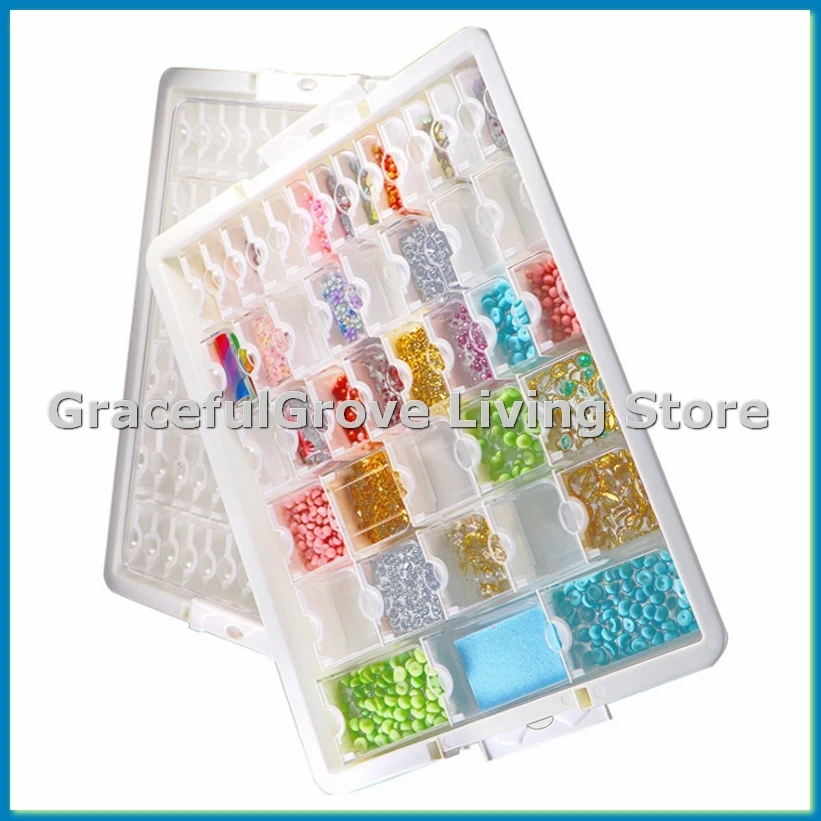 

Контейнер для хранения на 42 ячейки, прозрачный пластиковый органайзер-кейс для инструментов ABLA