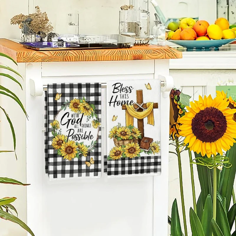 2 Stück, schwarz-weiß karierte – Home Cooking Is The Best Bewertung und Preis