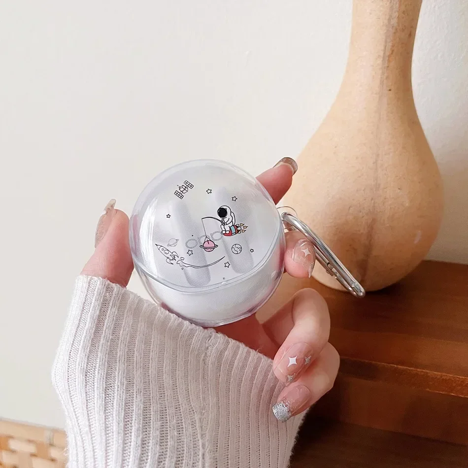 Чехлы для OPPO Enco Air3 чехол мультяшный астронавт/цветной цветок прозрачный силиконовый чехол для наушников для OPPO Enco Air 3