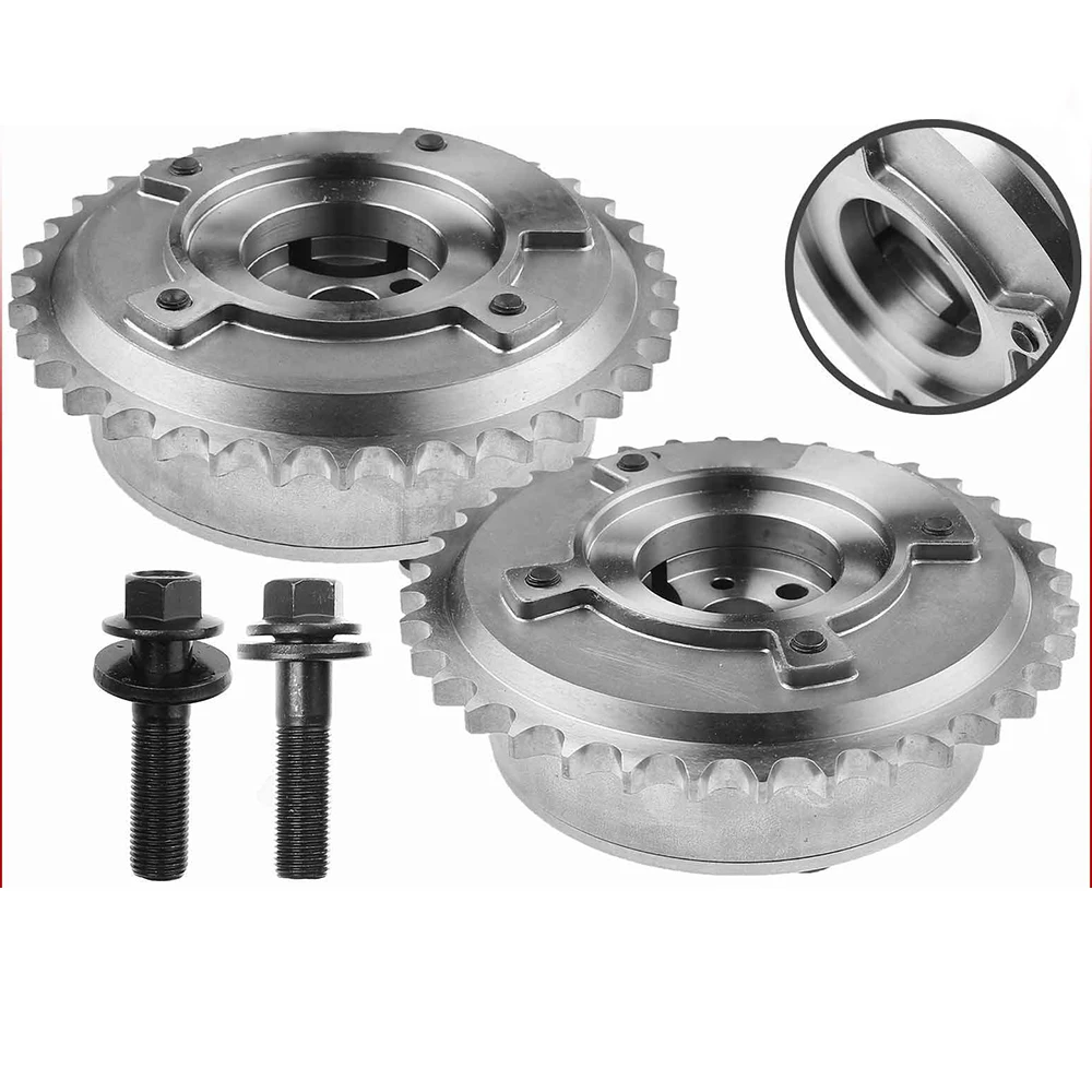 2pcs Intake Exhaust Camshaft Adjuster Gear for Toyota Camry Sienna RAV4 Scion 13070-36010 13050-36011