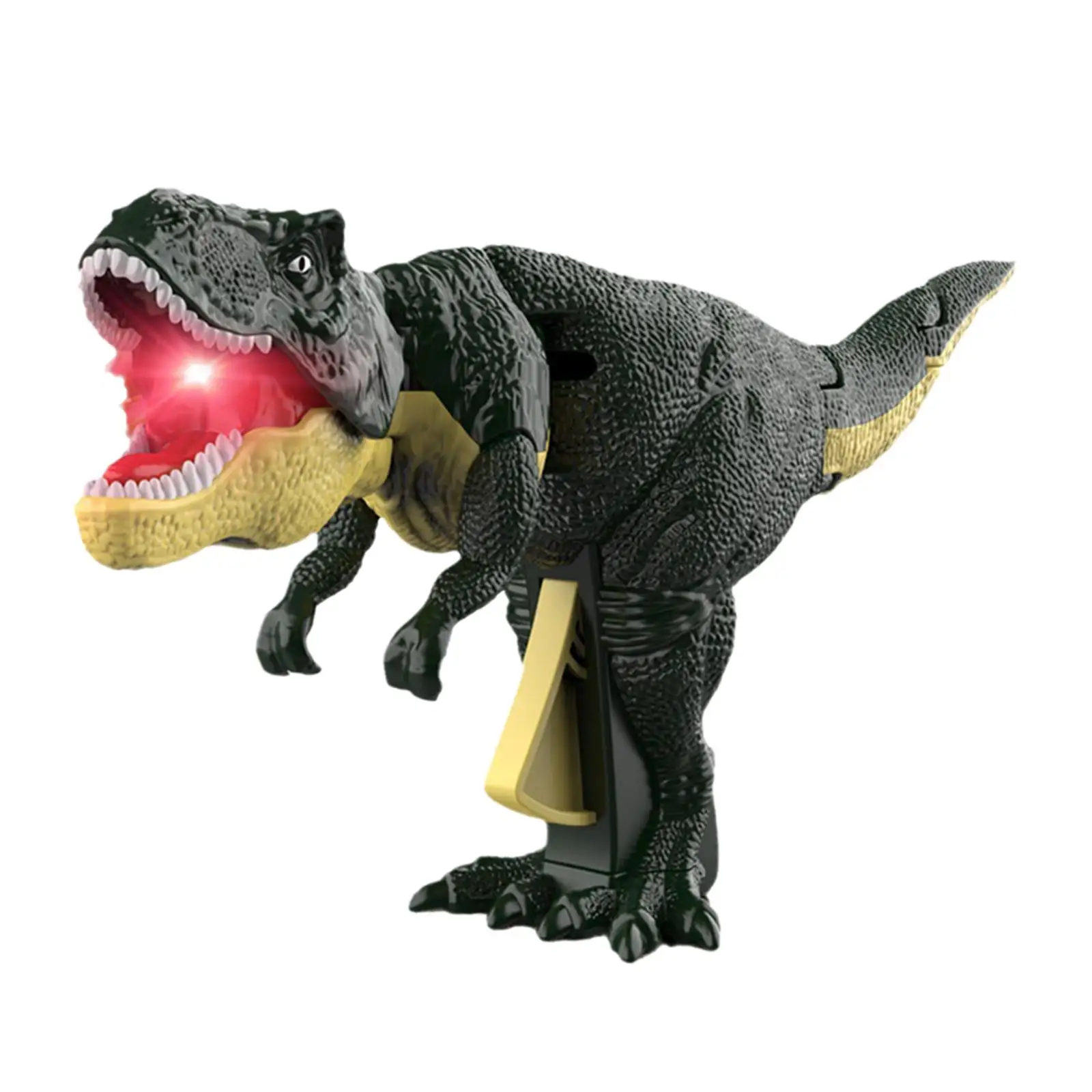 Figura interactiva de simulación telescópica de juguete de dinosaurio mordedor de dedo para