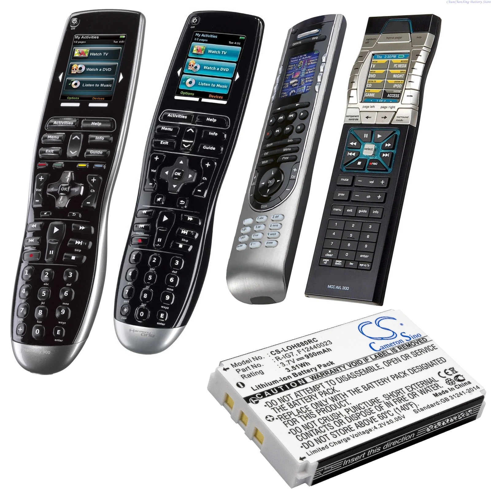 950mAh Battery 994000033 HHD10010 MSE10007 NC1002 NTA2340 R-RG7 R1G7 RIG7 RLI001.9 190304-0004 R-1G7 for Logitech