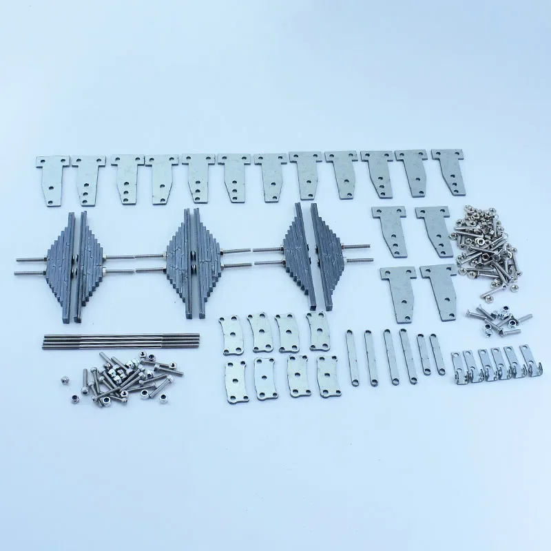 Rvs 2/3 Axis Balans Suspension Kit Stalen Plaat Trailer voor 1/14 Tamiya RC Dump Truck SCANIA 770S VOLVO FH16XL Auto