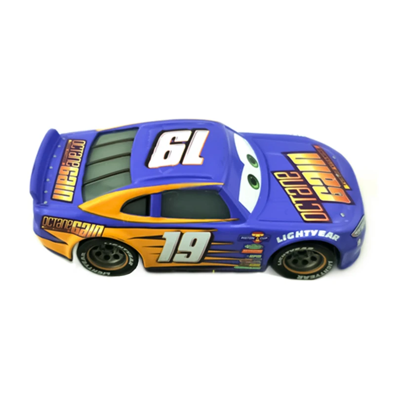 Disney Cars arabalar 2 3 Boy araba yıldırım McQueen Metal döküm alaşım arabalar No.19 Bobby Swift Model oyuncak araba çocuklar için