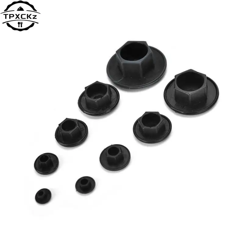 20PCS Black Hex Socket Allen Bolt Screw Nut Hexagon Head Cover Cap Protector Fasteners Screws Covers Caps M5-24