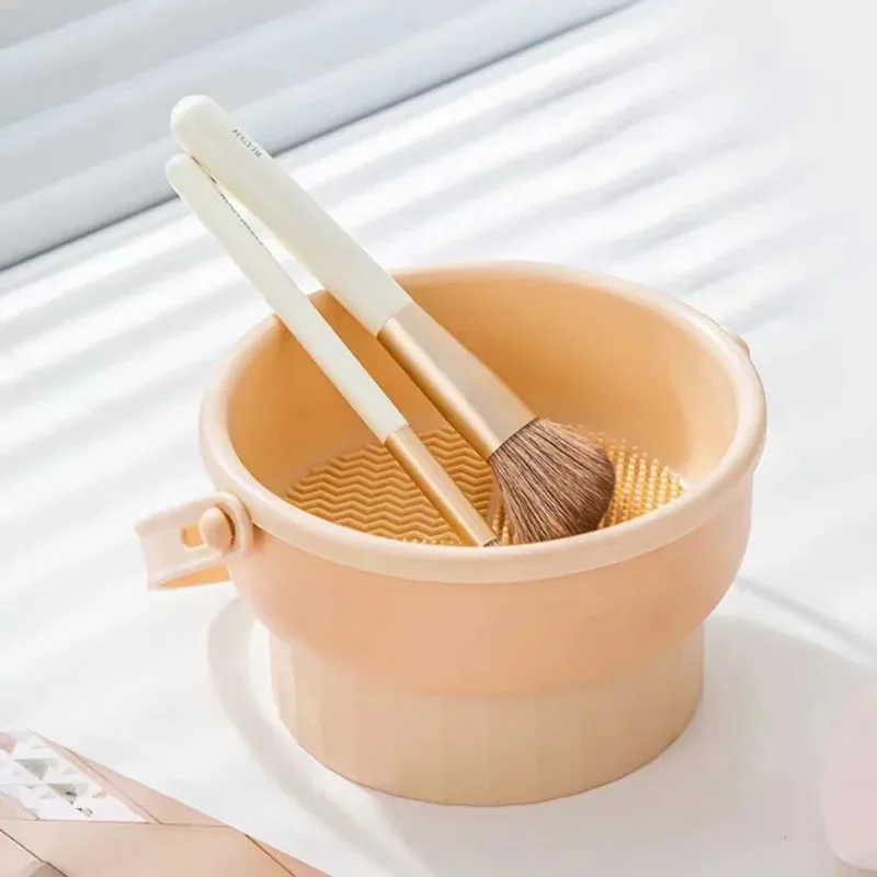 Ensemble de rangement en silicone pour pinceaux de maquillage, bol à poudre, bouffée sèche, étagère de séchage, outils de beauté, livres René