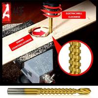 A43F-7Pcs Step Drill Groove Saw Drill Set,Groove Saw Drill,Step Up Drill Bits,Spiral Cone Stepped Down Bits For Impact Drill