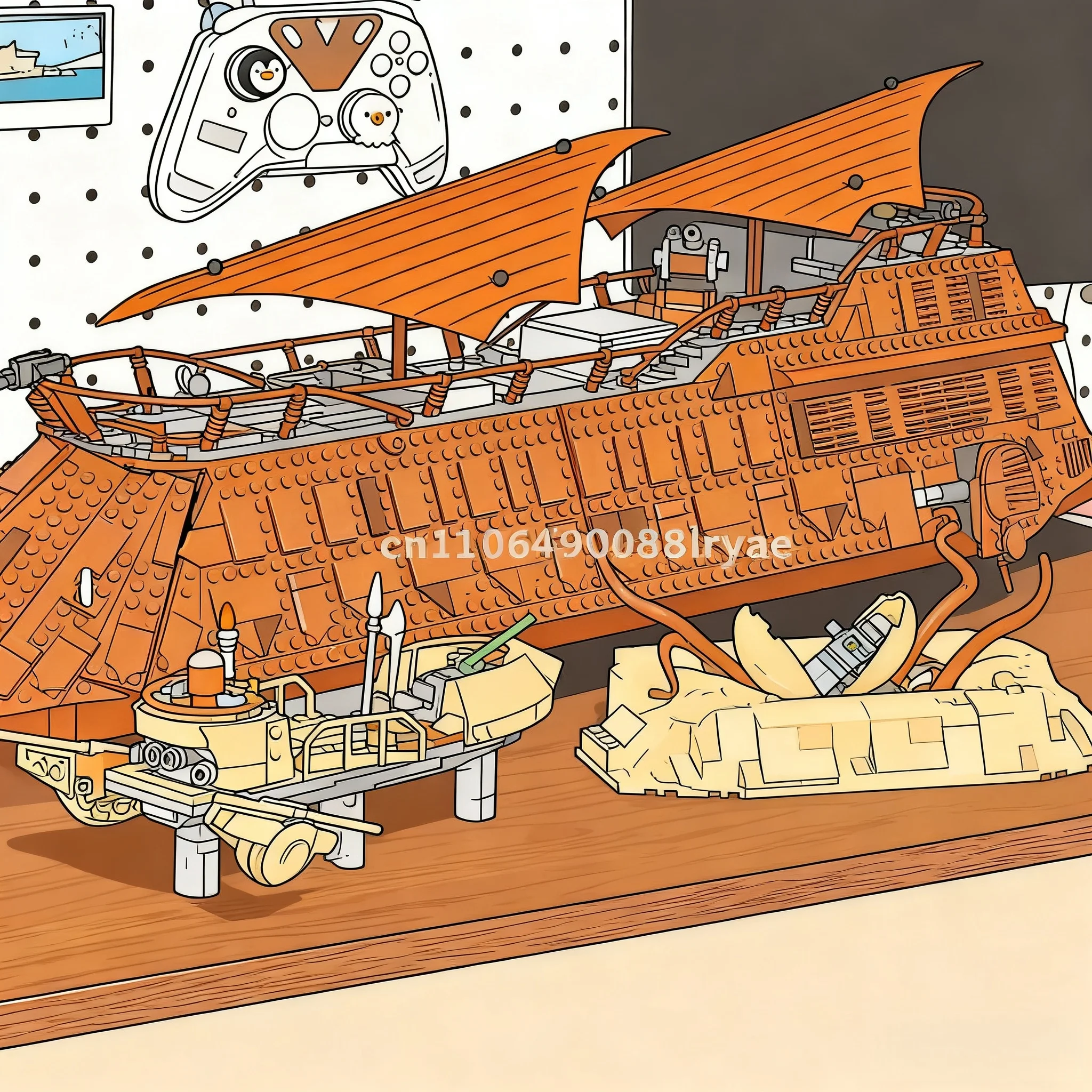 

Набор строительных блоков для пароля Moc UCS Jabba, подарки для мальчиков и девочек, рождественские подарочные украшения