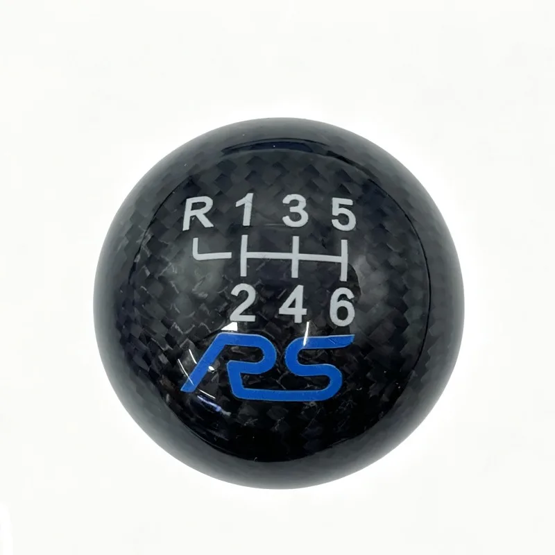 New 6 Speed Racing Carbon Fiber Gear Shift Knob For Ford Focus ST RS Fiesta Car Handball Aluminum Alloy view 4