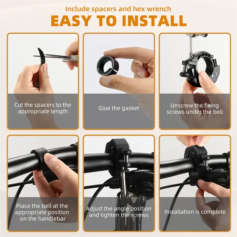 Easy Install Mini Bell Lightweight Alloy MTB Road Bike Safe Riding Classic Handlebar Bell Cycling Accessories