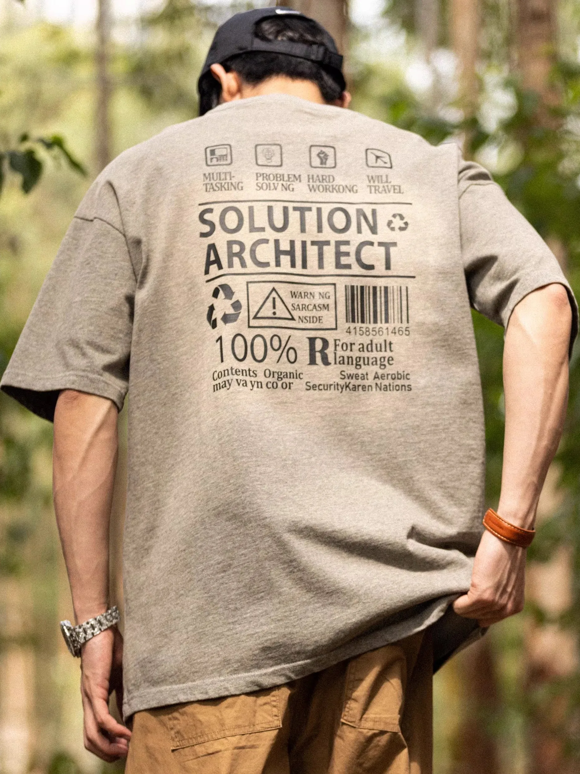 

Retro American Waed T-irt Wax Dye Casual Print f Sve ort Sve Cotton Base irt Men Summer Loose Fit round Ne