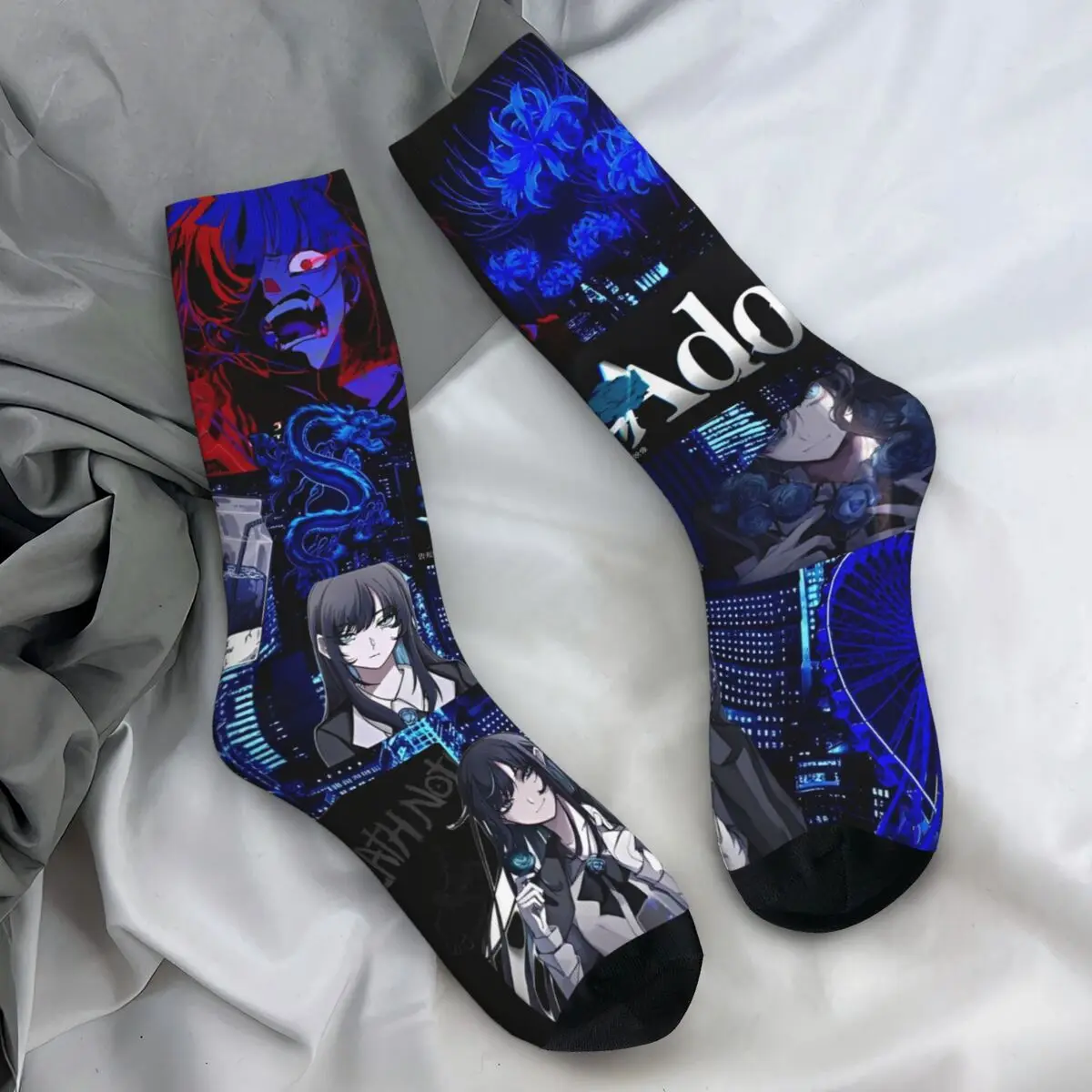 

Ado Wish Tour, японские чулки для певицы, мужские носки Ado Hibana World Tour 2025, носки для отдыха, осенние уличные антибактериальные носки, подарок