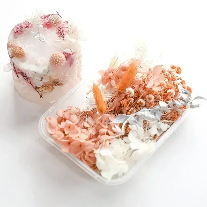 

Dried flowers, eternal flowers, embroidered balls, gradient colors, handmade DIY material package, floral arrangement