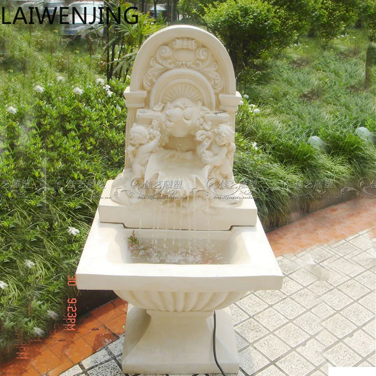 

MJY European floor-to-ceiling circulating water fountain courtyard garden foyer water feature ornament