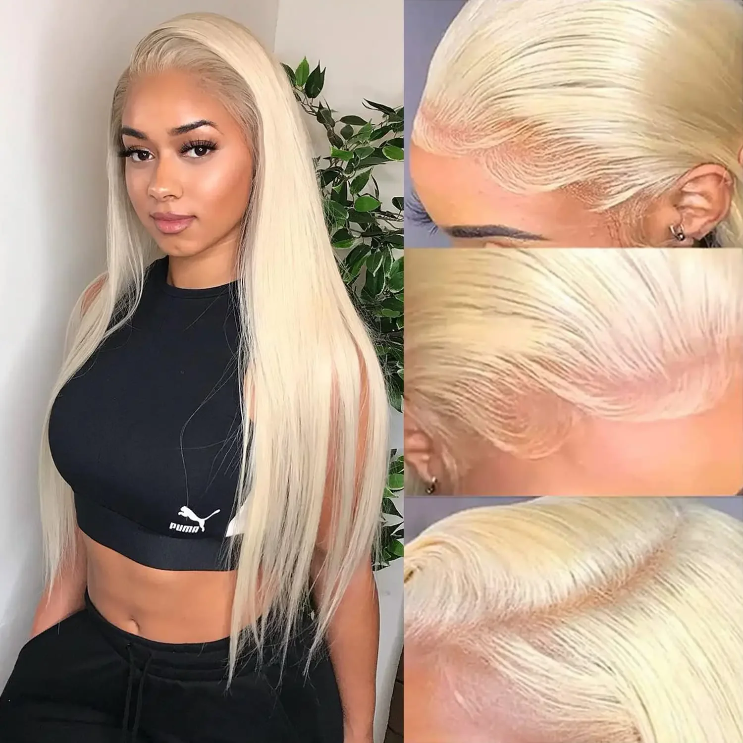 

200 Density 13x6 Transparent 613 Honey Blonde Straight 13x4 Lace Frontal Human Hair Wigs 30 36 Inch Wig For Women