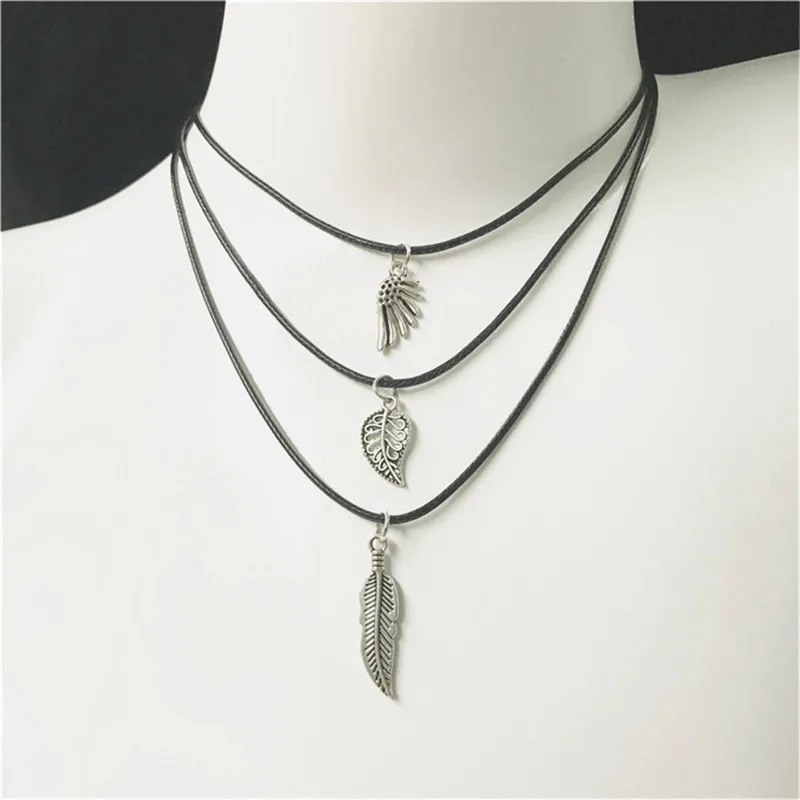 Fashion Punk Silver Color Necklace Unique Hollow Alloy Pendant Necklace For Man Women Trendy Neck Accessories Fashion Jewelry