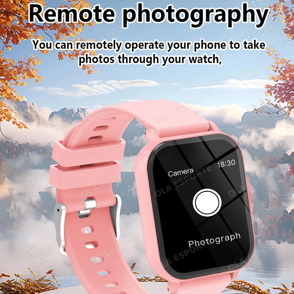 Relógio Inteligente 2026 com Tela Colorida de 1,83 Polegadas, Chamadas Bluetooth, Monitoramento de Oxigênio/Pressão Sanguínea, Novo para Mulheres e Homens