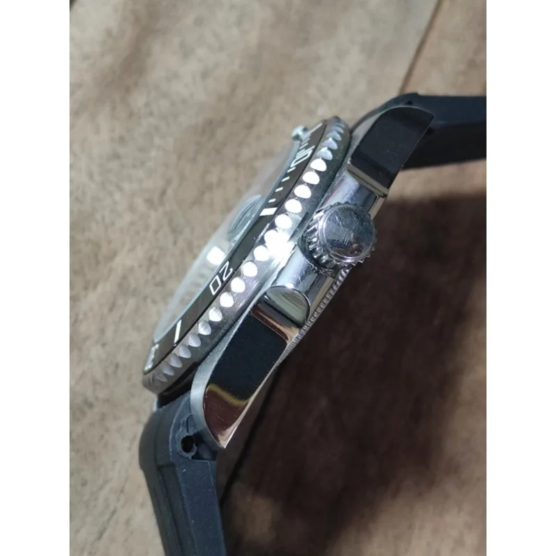 Quartz diving watch for SP28 sweep seconds/for 2315 movement men's black business luminous waterproof tape