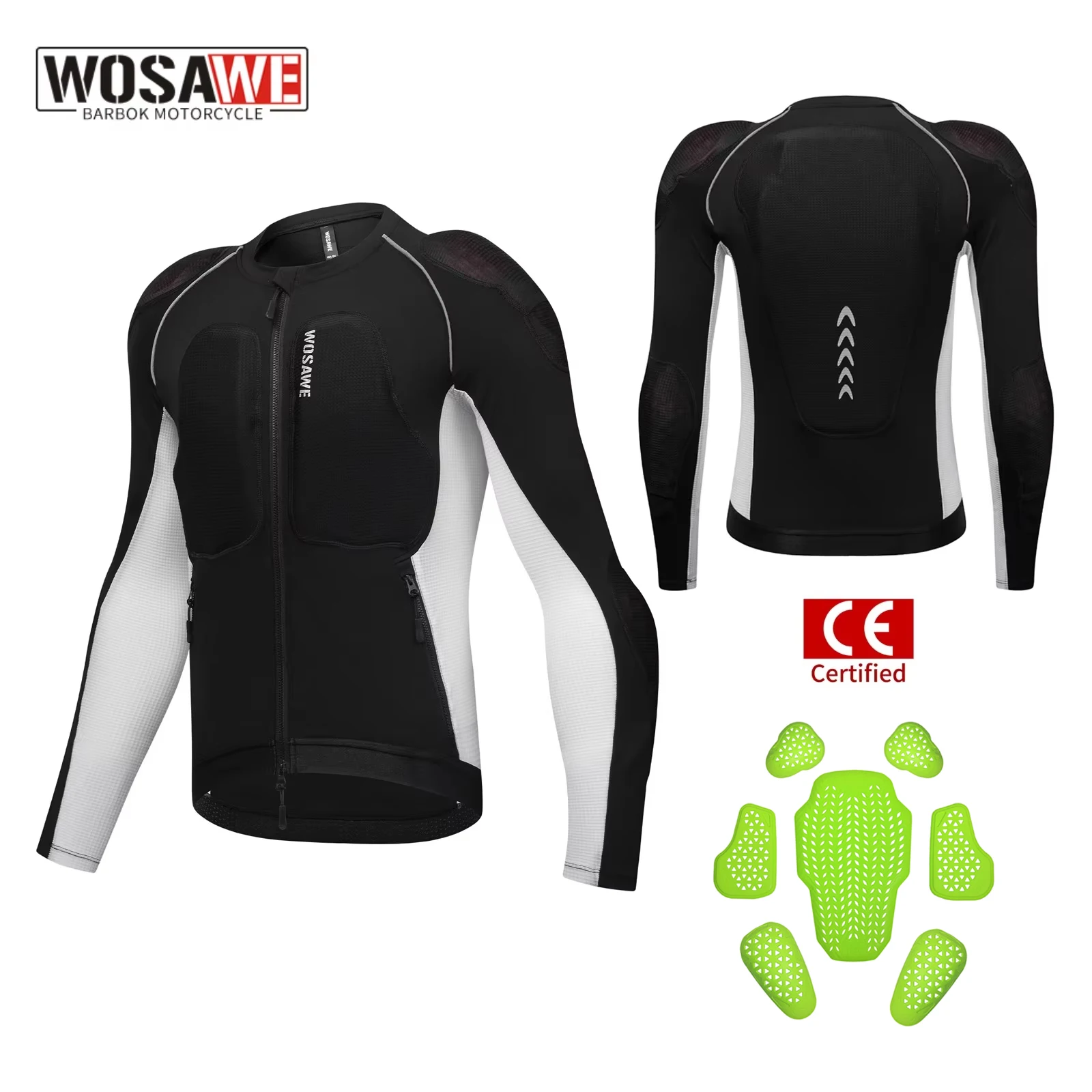 

WOSAWE мотоциклетные куртки, защитная куртка для всего тела для гонок на мотоциклах, легкая мягкая одежда для мотокросса, мотокуртка