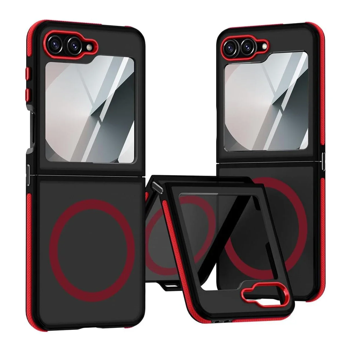 Business Matte for Magsafe Case for Samsung Galaxy Z Flip 7 6 5 ZFlip Flip6 Wireless Charging PC TPU Armor ZFlip7 ZFlip6 Cover