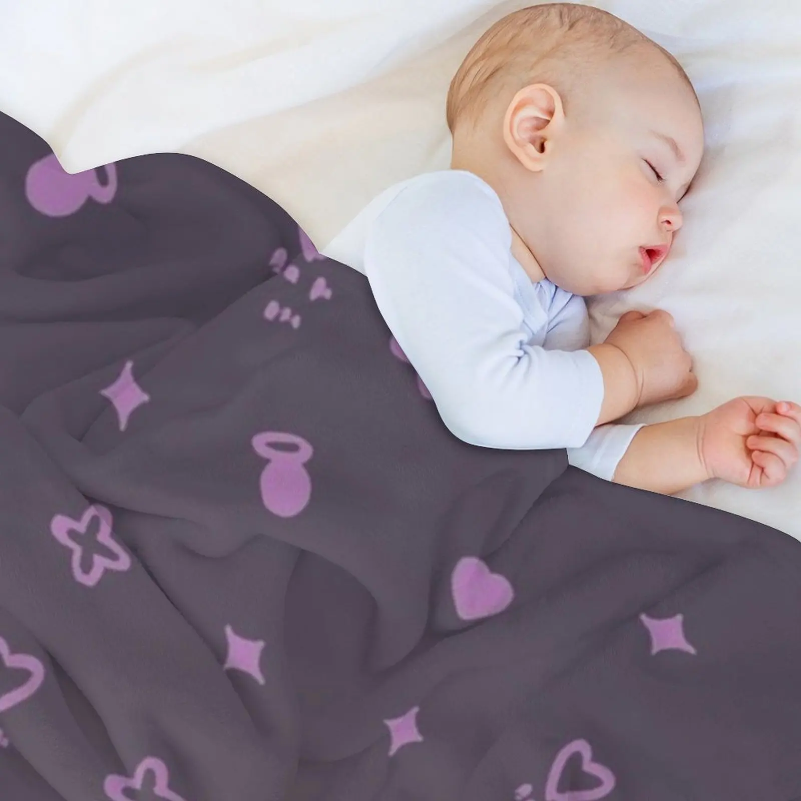 Ninomae Ina Nis einis الأرجواني خيمة فتاة نمط رمي بطانية أغطية السرير السرير الشاطئ البطانيات القطيفة #5