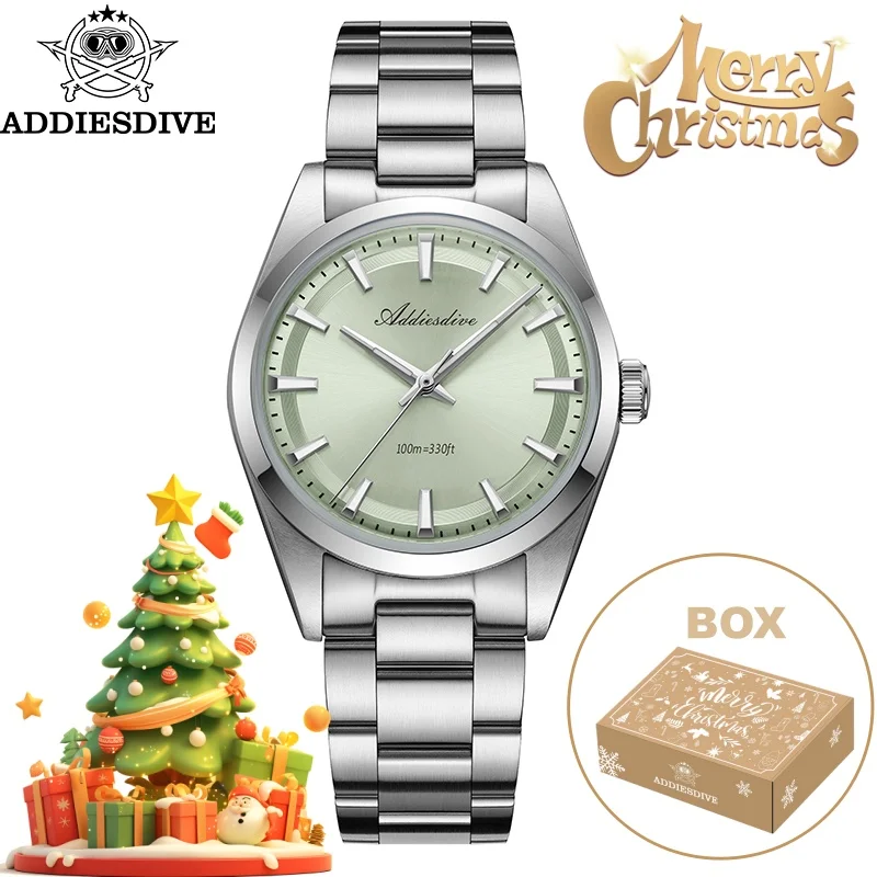 

ADDIESDIVE Hot Sale Men Watch Christmas Gift VH31 AD2066 10Bar Waterproof BGW9 Super Luminous 316L Stainless Steel Quartz Watch