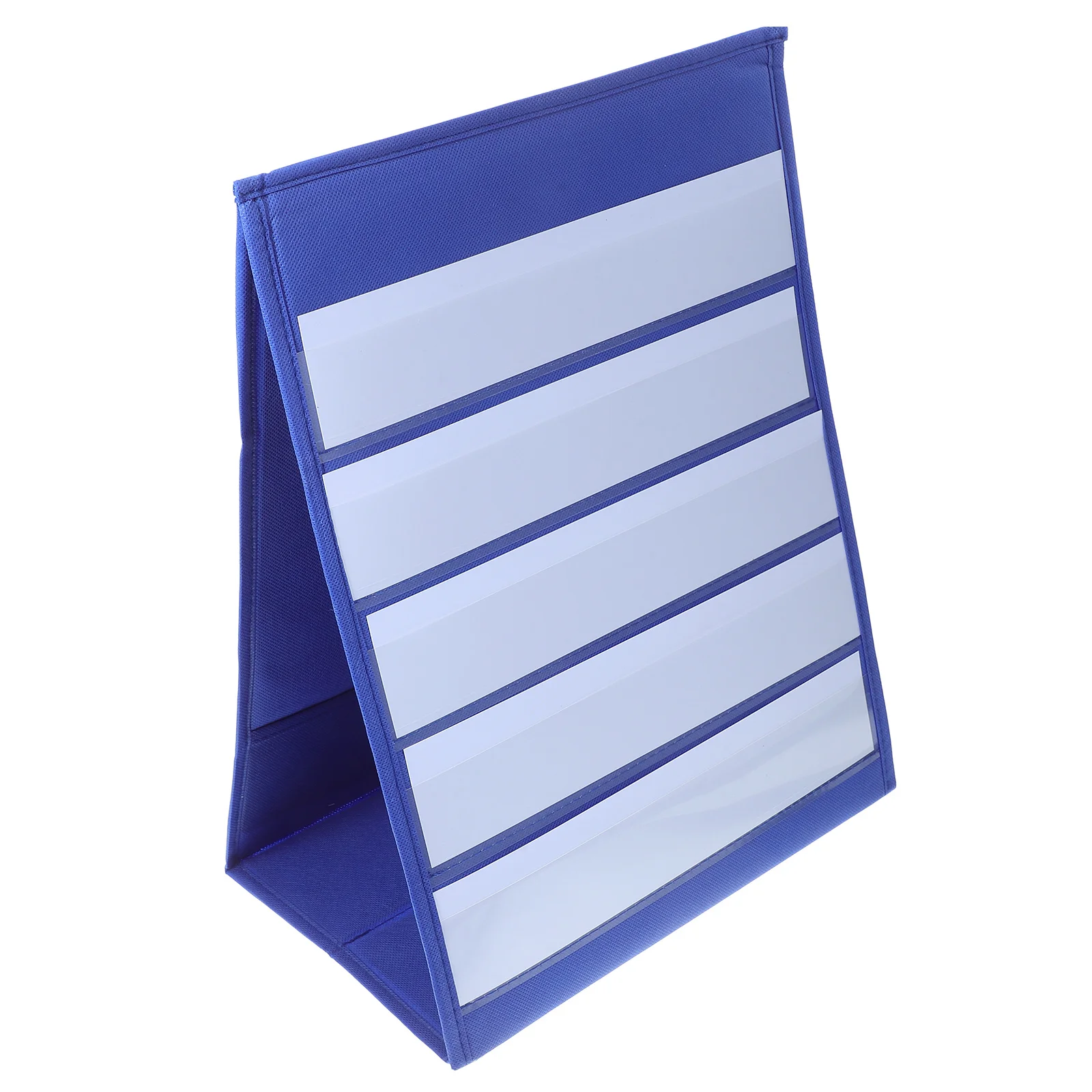 20Pcs Instructional Presentation Board Teaching Display Stand 43x33cm Self-Standing Desktop Pocket Chart with White Cards