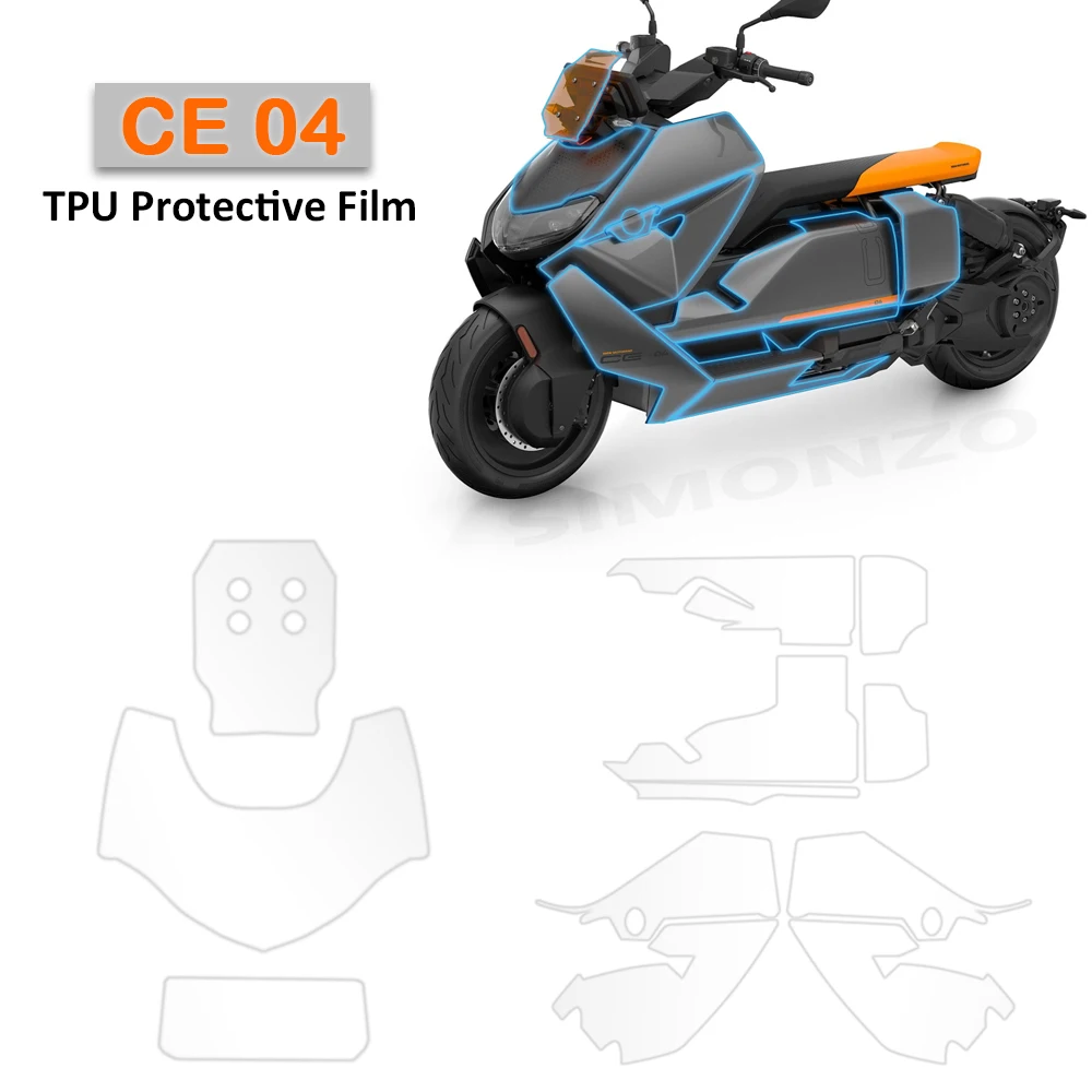 Motorcycle TPU Protective Film Fairing For BMW CE04 CE 04 PPF Windshield Anti -scratch Film Protection Special Real