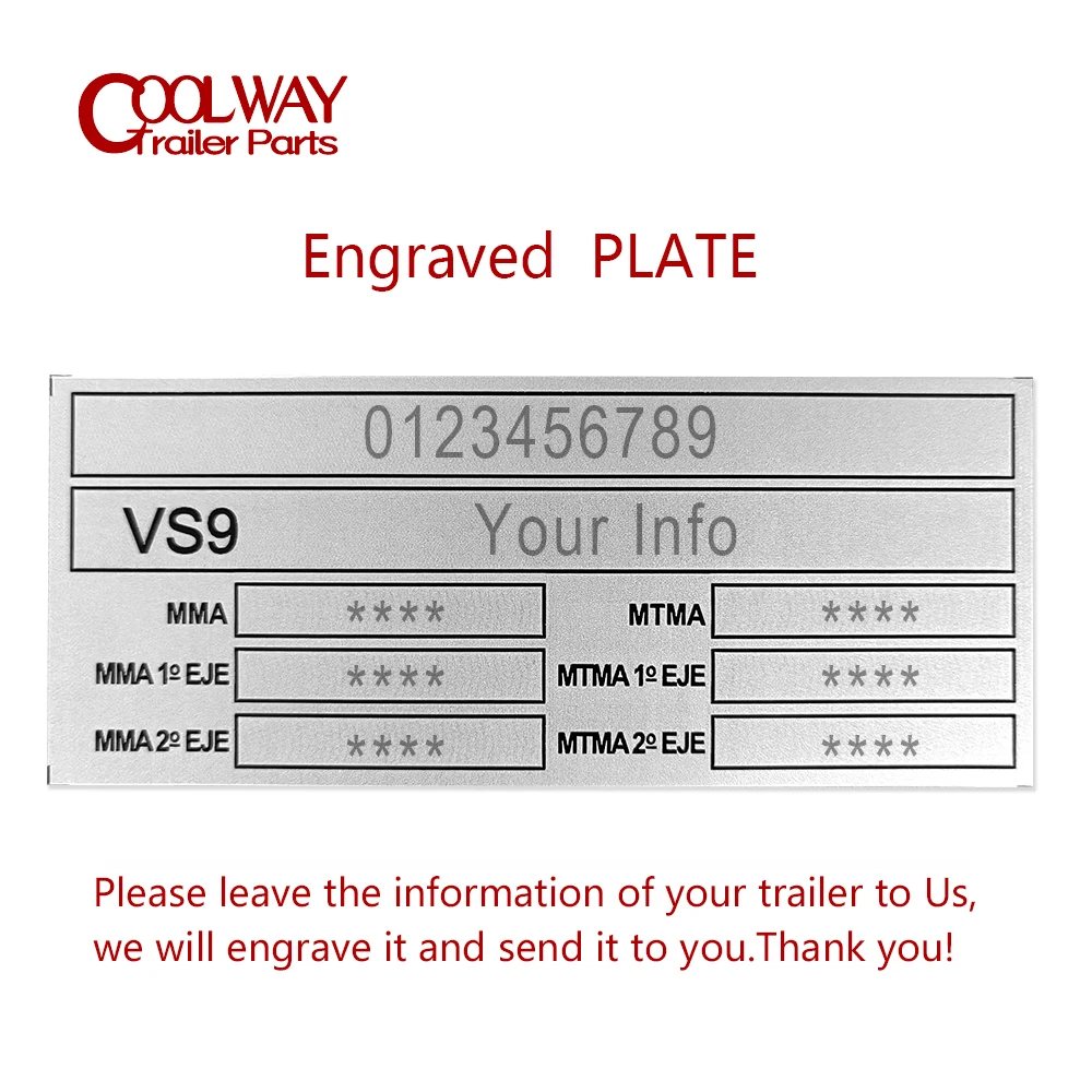 Aluminum Frame Plate Serial Number Tag for Motorcycle Universal