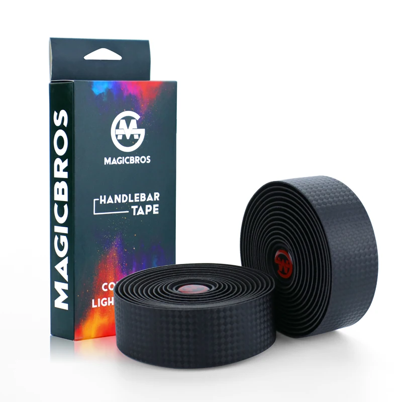 MAGICBROS الكربون الملمس الطريق دراجة شريط الشريط الدراجات الملحقات لينة مريحة التفاف قبضة حزام الطريق دراجة المقود الشريط