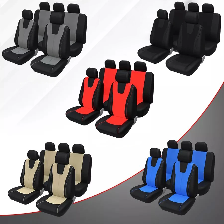 Universal Breathable Car Seat Covers Air Mesh spliced Polyester Fabric Fit Most Cars SUV Interior Decoration Accessories
