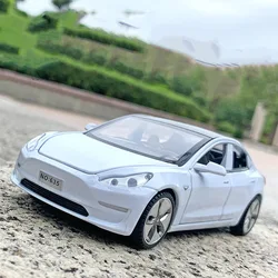 1:32 Tesla MODEL 3 Simulation Alloy Car Model Vehicle Sound And Light Pull Back Toy Car Boy Collection Decoration Gift ﻿A695