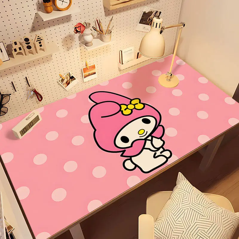 Sanrio Kuromi Desk Mat Kawaii My Melody Ins Student Cute Cartoon Kuromi Children Study Computer Desk Tailored Tablecloth Gifts